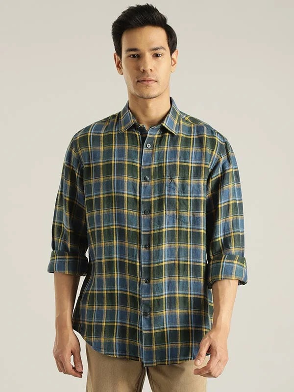 Indian Terrain Men Checkered Multicolor Shirt